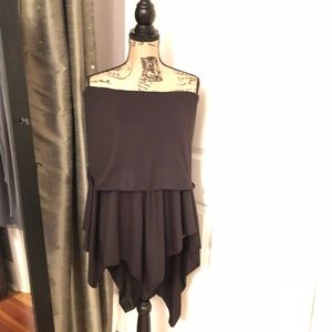 Cute high-low off shoulder tunic